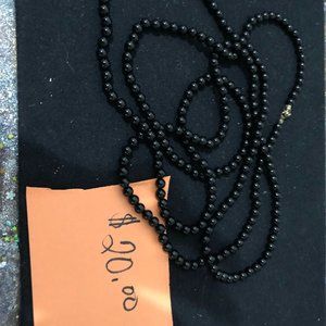Black bead necklace